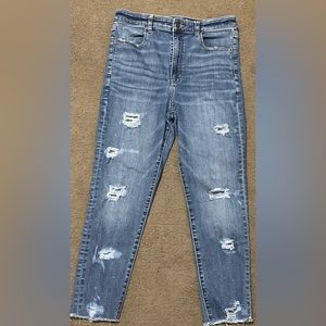 AmericanEagle 12 Reg Women Jeans Distressed/High Waisted/Next Level Stretch